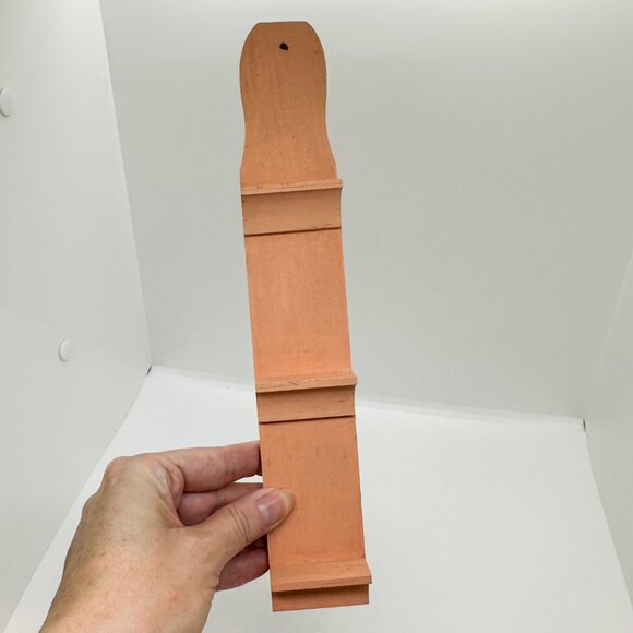 Vintage Wood Mini Trinket Shelf Set Peach Wall Hanging Cottagecore Country - Picture 2 of 5